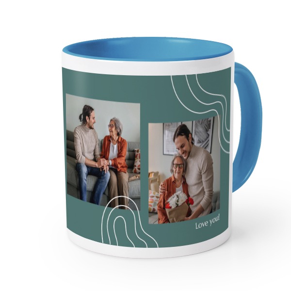 Gekleurde mok blauw Gekleurde mok blauw