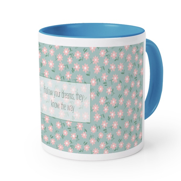 Farbige Tasse blau