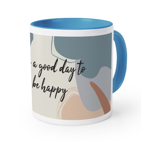 Farbige Tasse blau