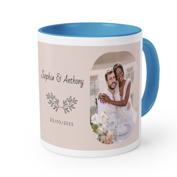 Farbige Tasse blau