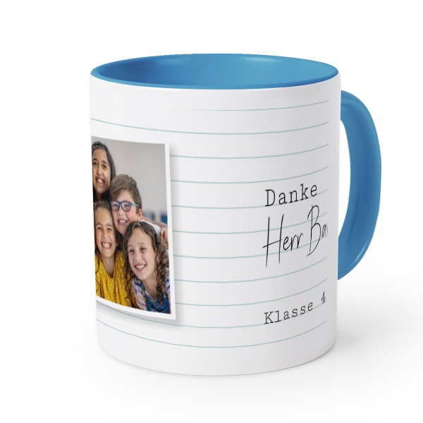 Farbige Tasse blau