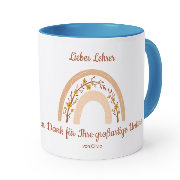 Farbige Tasse blau Farbige Tasse blau