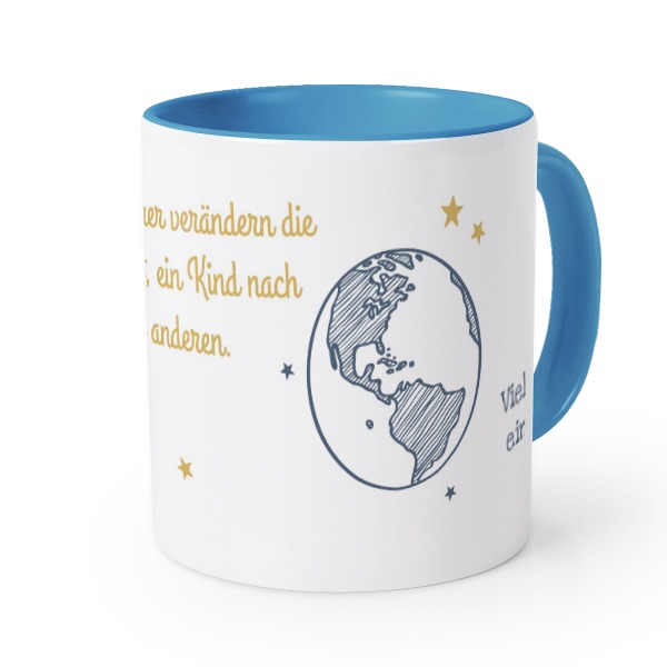 Farbige Tasse blau