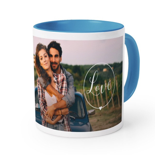 Farbige Tasse blau