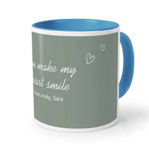 Farbige Tasse blau