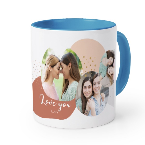 Farbige Tasse blau