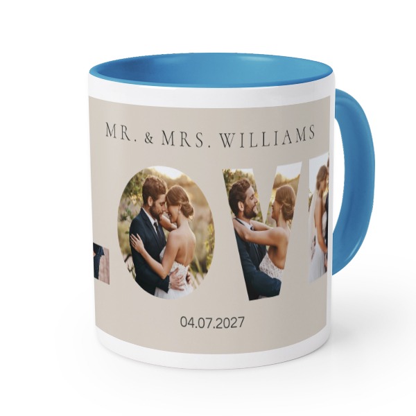 Farbige Tasse blau