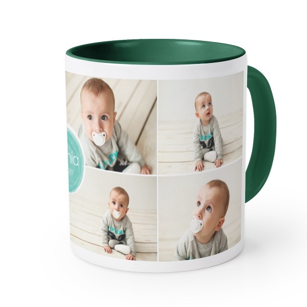 Värillinen muki Tummanvihreä