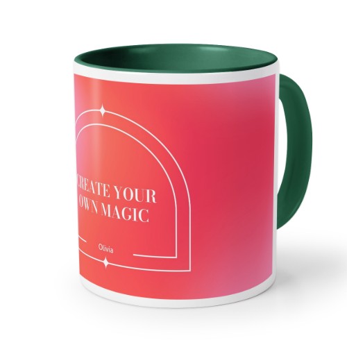 Farbige Tasse dunkelgrün