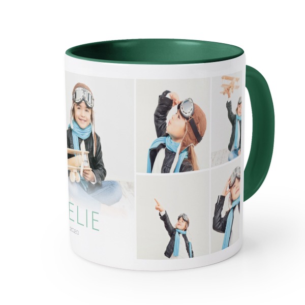 Farbige Tasse dunkelgrün