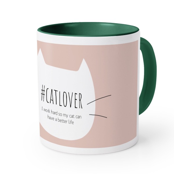 Farbige Tasse dunkelgrün