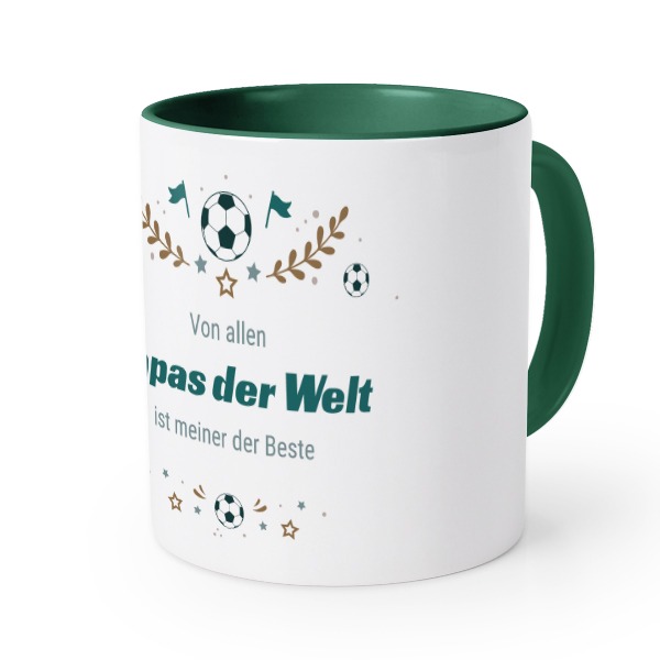 Farbige Tasse dunkelgrün