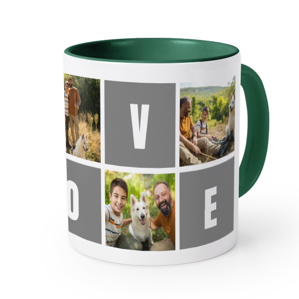 Farbige Tasse dunkelgrün