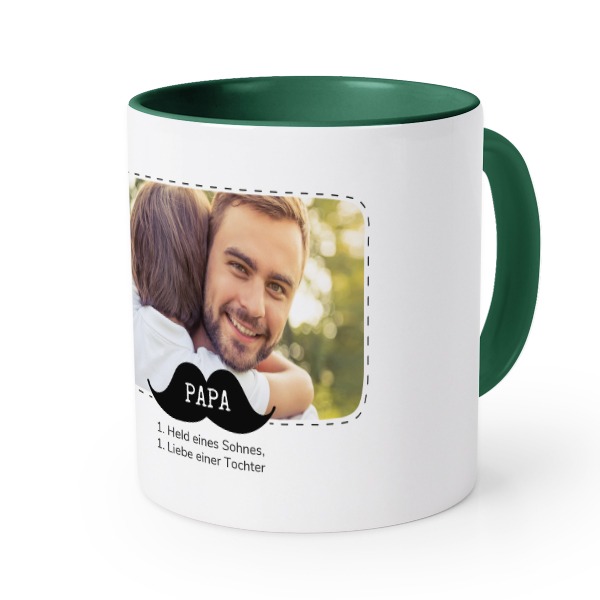 Farbige Tasse dunkelgrün