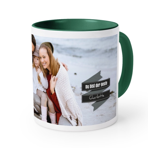 Farbige Tasse dunkelgrün