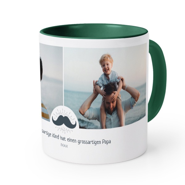 Farbige Tasse dunkelgrün