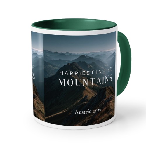 Farvet krus Mørkegrøn