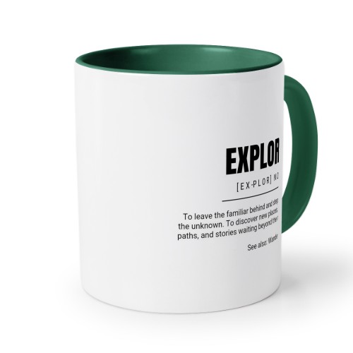 Farvet krus Mørkegrøn