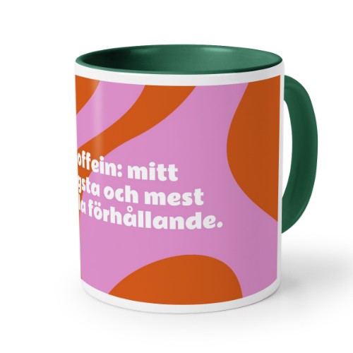 Mugg med färg Mörkgrön
