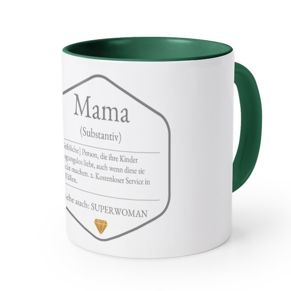 Farbige Tasse dunkelgrün Farbige Tasse dunkelgrün