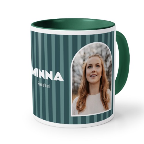 Värillinen muki Tummanvihreä