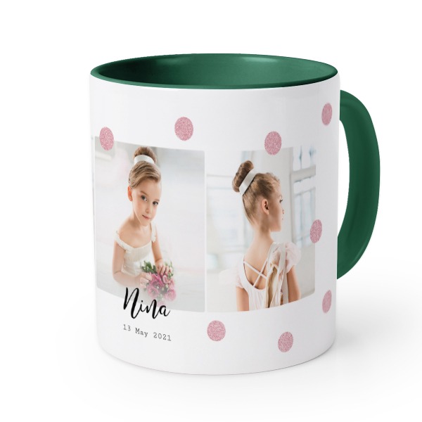 Farbige Tasse dunkelgrün