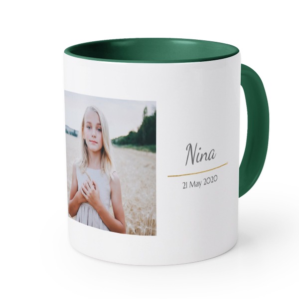 Farbige Tasse dunkelgrün