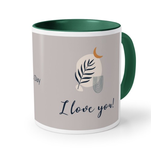 Farbige Tasse dunkelgrün