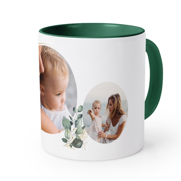 Farbige Tasse dunkelgrün