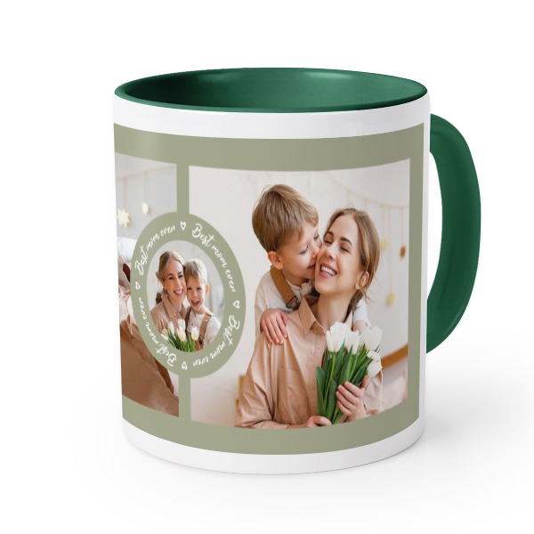 Farbige Tasse dunkelgrün