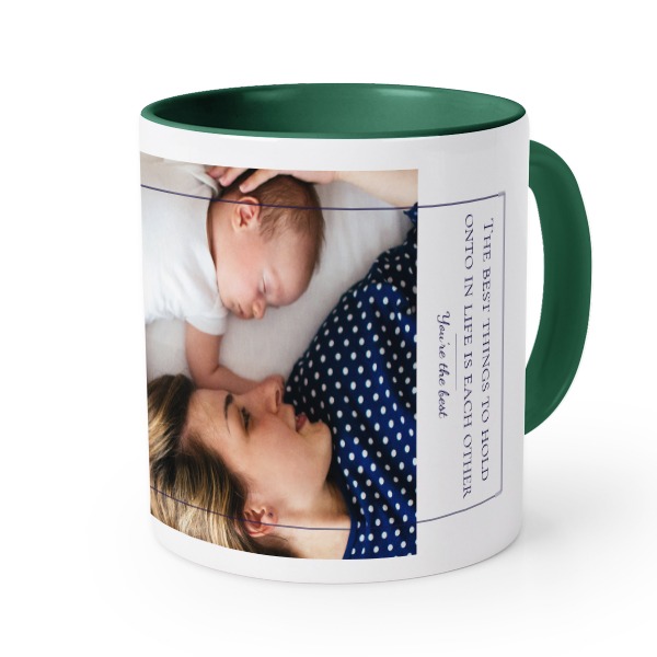 Farbige Tasse dunkelgrün
