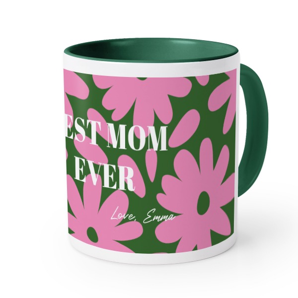 Farbige Tasse dunkelgrün