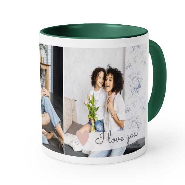 Farbige Tasse dunkelgrün