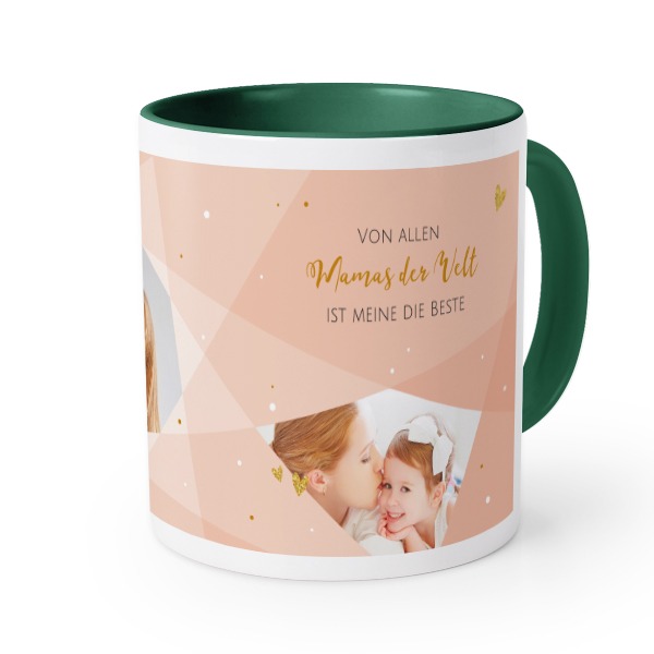 Farbige Tasse dunkelgrün