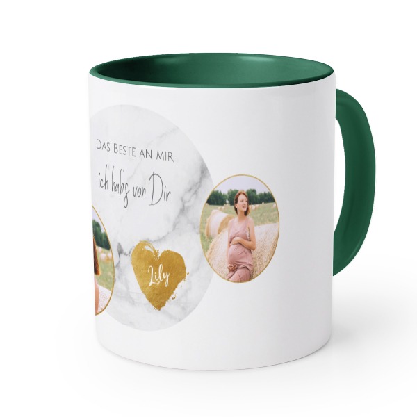 Farbige Tasse dunkelgrün