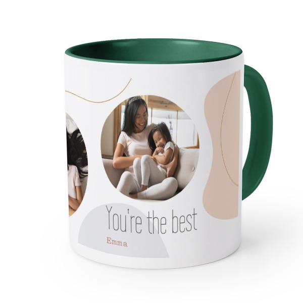 Farbige Tasse dunkelgrün