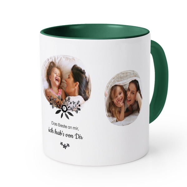 Farbige Tasse dunkelgrün
