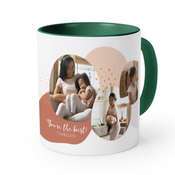 Farbige Tasse dunkelgrün