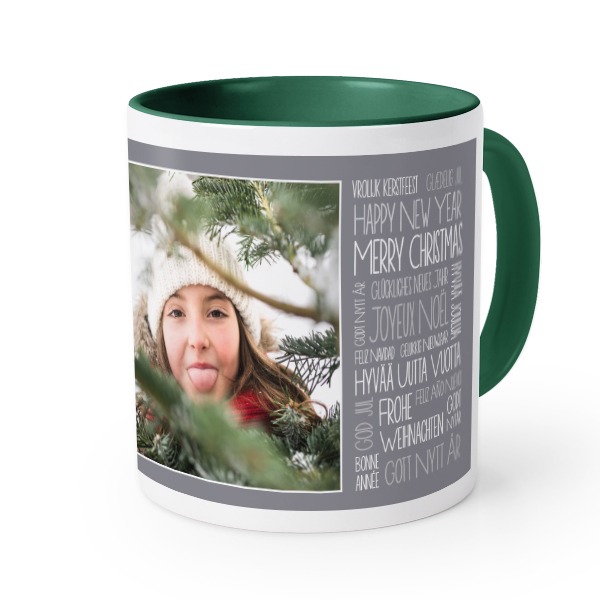 Mugg med färg Mörkgrön