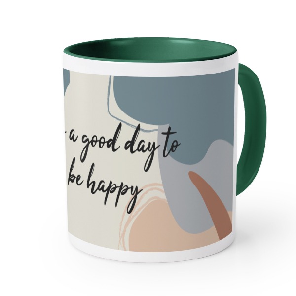 Farbige Tasse dunkelgrün