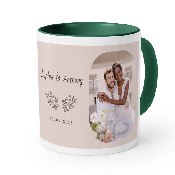 Farbige Tasse dunkelgrün
