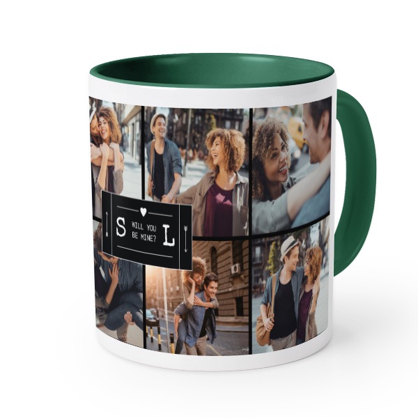 Farbige Tasse dunkelgrün