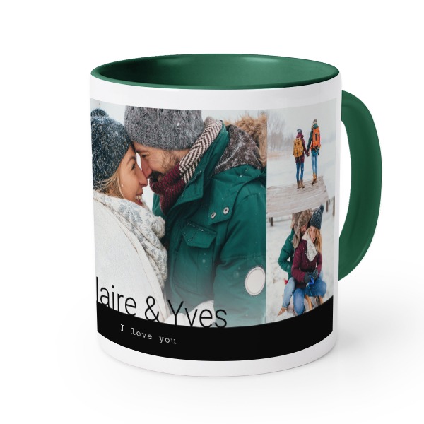 Farbige Tasse dunkelgrün