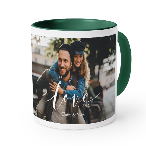 Farbige Tasse dunkelgrün