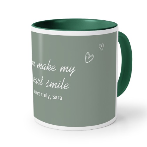 Farbige Tasse dunkelgrün
