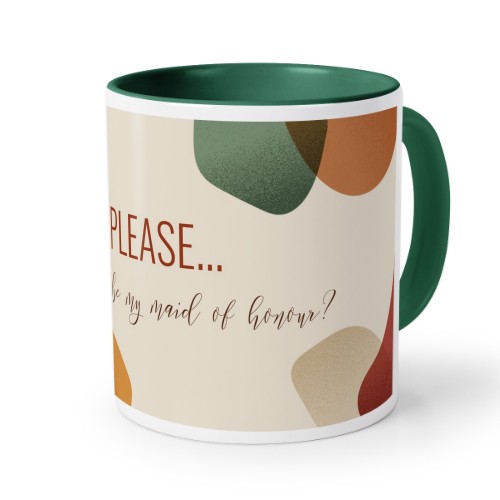 Farbige Tasse dunkelgrün