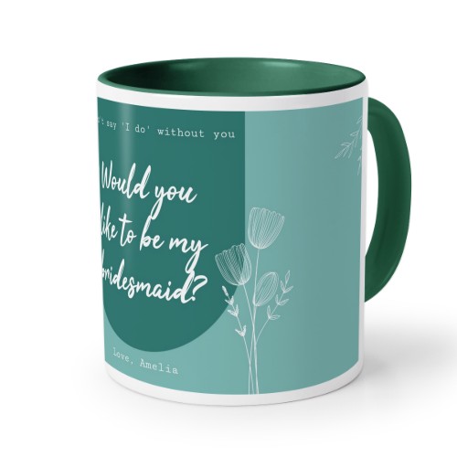 Farbige Tasse dunkelgrün