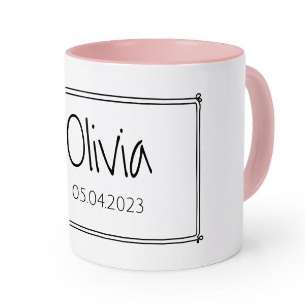 Farbige Tasse Rosa Farbige Tasse Rosa