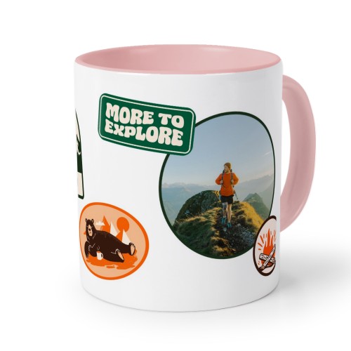 Farvet krus Lyserøde