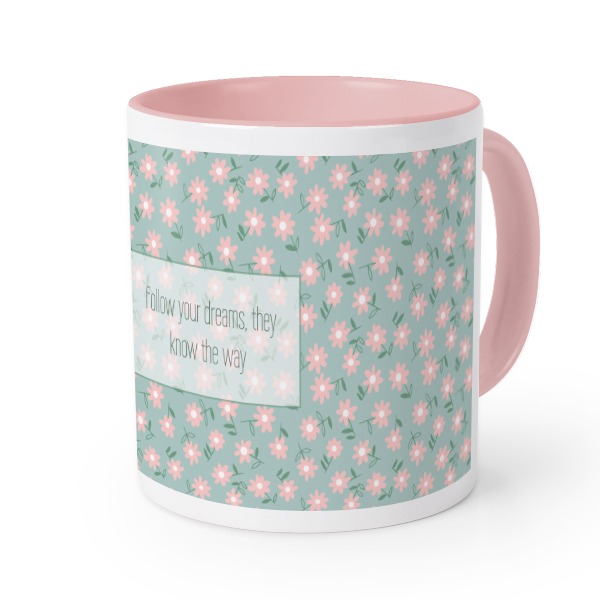 Farbige Tasse Rosa